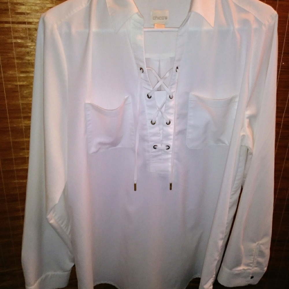 White Chicos Size 2 Blouse - image 5